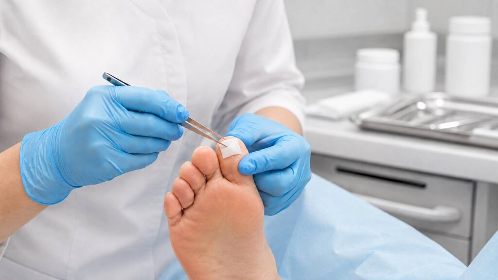 Plastyka opuszka palca przez podologa PodologicaMED